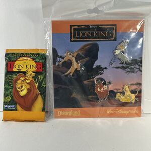 2009 Disneyland Resorts -The Lion king Complete 4 Pin Set -New + Bonus ‘95 Cards